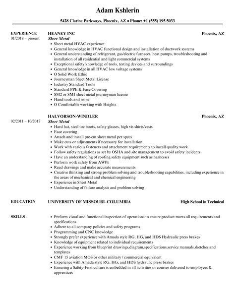 sheet metal fabrication engineer resume|fabrication engineer cv.